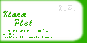 klara plel business card